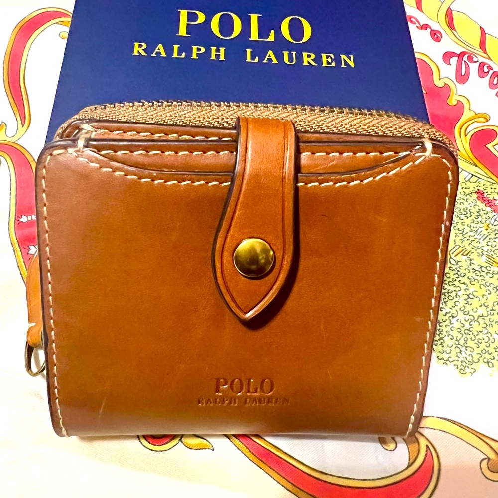 Polo Ralph Lauren Vachetta Leather Compact Wallet